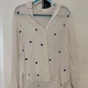 Star button down blouse